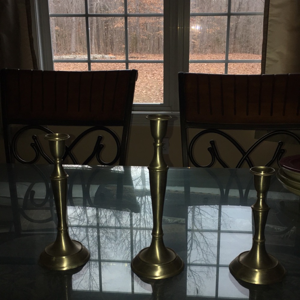 Biedermann India three candle holder set